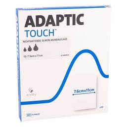 Abbildung: Adaptic Touch 7,6x11 cm nichthaft.Sil.Wundauflage 10 St, Wundgaze PZN 13914782