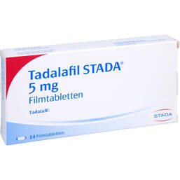 Abbildung: Tadalafil STADA 5 mg Filmtabletten 14 St, Filmtabletten PZN 13919006