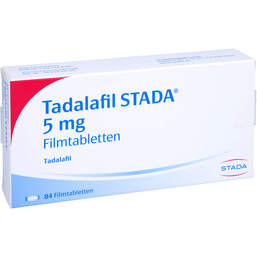 Abbildung: Tadalafil STADA 5 mg Filmtabletten 84 St, Filmtabletten PZN 13919035