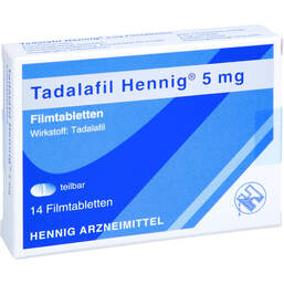 Abbildung: Tadalafil Hennig 5 mg Filmtabletten 14 St, Filmtabletten PZN 13921339