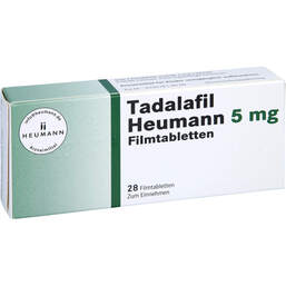 Abbildung: Tadalafil Heumann 5 mg Filmtabletten 28 St, Filmtabletten PZN 13925745