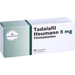 Abbildung: Tadalafil Heumann 5 mg Filmtabletten 84 St, Filmtabletten PZN 13925751