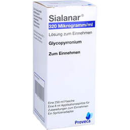 Abbildung: Sialanar 320 Mikrogramm / ml Lösung zum Einnehmen 250 ml, Lösung zum Einnehmen PZN 13946931