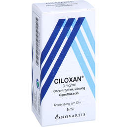 Abbildung: Ciloxan 3 mg / ml Ohrentropfen 5 ml, Ohrentropfen PZN 13947706