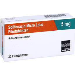Abbildung: Solifenacin Micro Labs 5 mg Filmtabletten 30 St, Filmtabletten PZN 13965101