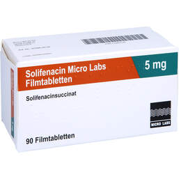 Abbildung: Solifenacin Micro Labs 5 mg Filmtabletten 90 St, Filmtabletten PZN 13965124