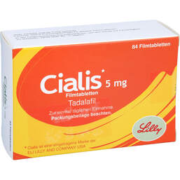 Abbildung: Cialis 5 mg Filmtabletten 84 St, Filmtabletten PZN 13965609