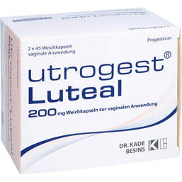 Abbildung: Utrogest Luteal 200 mg Weichkapseln z.vaginal.Anwend. 90 St, Vaginalkapseln PZN 13966974