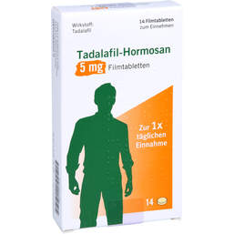 Abbildung: Tadalafil Hormosan 5 mg Filmtabletten 14 St, Filmtabletten PZN 13967005