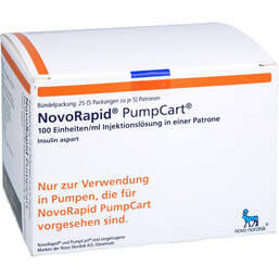 Abbildung: Novorapid Pumpcart 100 E / ml Injektionslösung i.e.Patrone 5X5X1.6 ml, Injektionslösung PZN 13967979