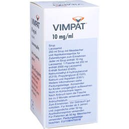Abbildung: Vimpat 10 mg / ml Sirup 200 ml, Sirup PZN 13968430
