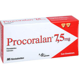 Abbildung: Procoralan 7,5 mg Filmtabletten 98 St, Filmtabletten PZN 13970467