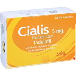 Abbildung: Cialis 5 mg Filmtabletten 84 St, Filmtabletten PZN 13971828