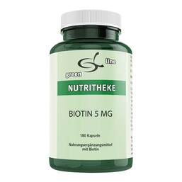 Abbildung: Biotin 5 mg Kapseln 180 St, Kapseln PZN 13974264