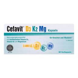 Abbildung: Cefavit D3 K2 Mg Hartkapseln 60 St, Hartkapseln PZN 13975246