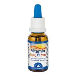 Abbildung: Vitamin D3K2 Öl forte Dr. Jacob`s Tropfen 20 ml, Tropfen zum Einnehmen PZN 13978701