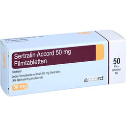 Abbildung: Sertralin Accord 50 mg Filmtabletten 50 St, Filmtabletten PZN 13979008