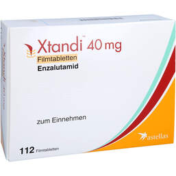 Abbildung: Xtandi 40 mg Filmtabletten 112 St, Filmtabletten PZN 13980224