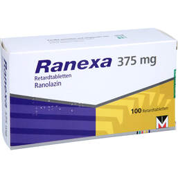 Abbildung: Ranexa 375 mg Retardtabletten 100 St, Retard-Tabletten PZN 13981293