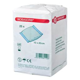 Abbildung: Nobasorb Saugkompressen 10x20 cm 25 St, Kompressen PZN 13981560