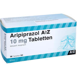 Abbildung: Aripiprazol AbZ 10 mg Tabletten 98 St, Tabletten PZN 13982200