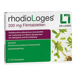 Abbildung: RhodioLoges 200 mg Filmtabletten Filmtabletten, 20 St PZN 14006236