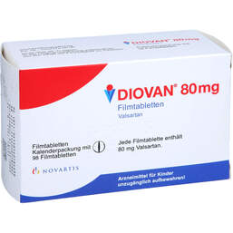 Abbildung: Diovan 80 mg Filmtabletten 98 St, Filmtabletten PZN 14018469