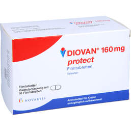 Abbildung: Diovan 160 mg protect Filmtabletten 98 St, Filmtabletten PZN 14018475