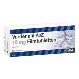 Abbildung: Vardenafil AbZ 10 mg Filmtabletten 12 St, Filmtabletten PZN 14021951