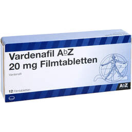 Abbildung: Vardenafil AbZ 20 mg Filmtabletten 12 St, Filmtabletten PZN 14021980