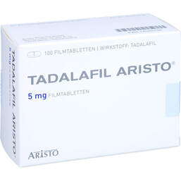 Abbildung: Tadalafil Aristo 5 mg Filmtabletten 100 St, Filmtabletten PZN 14022732