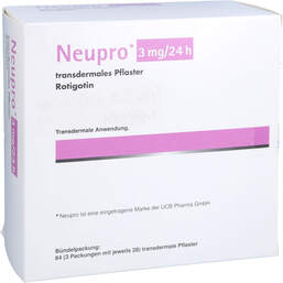 Abbildung: Neupro 3 mg / 24 h transdermale Pflaster 84 St, Pflaster transdermal PZN 14024062