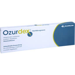 Abbildung: Ozurdex 700 Mikrogramm Implantat i.e.Applikator 1 St, Implantat PZN 14033003