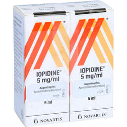 Abbildung: Iopidine 0,5% Augentropfen 2X5 ml, Augentropfen PZN 14035580