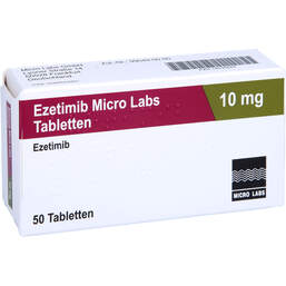 Abbildung: Ezetimib Micro Labs 10 mg Tabletten 50 St, Tabletten PZN 14035657