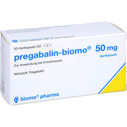 Abbildung: Pregabalin biomo 50 mg Hartkapseln 50 St, Hartkapseln PZN 14036295