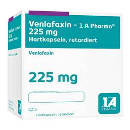 Abbildung: Venlafaxin-1A Pharma 225 mg Hartkapseln retardiert 50 St, Retard-Kapseln PZN 14039425