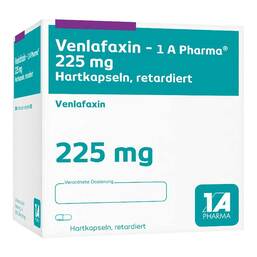 Abbildung: Venlafaxin-1A Pharma 225 mg Hartkapseln retardiert 100 St, Retard-Kapseln PZN 14039431