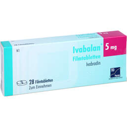 Abbildung: Ivabalan 5 mg Filmtabletten 28 St, Filmtabletten PZN 14041089