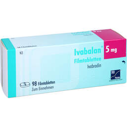 Abbildung: Ivabalan 5 mg Filmtabletten 98 St, Filmtabletten PZN 14041103