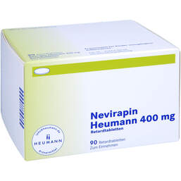 Abbildung: Nevirapin Heumann 400 mg Retardtabletten 90 St, Retard-Tabletten PZN 14041623
