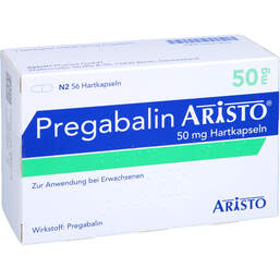 Abbildung: Pregabalin Aristo 50 mg Hartkapseln 56 St, Hartkapseln PZN 14041876