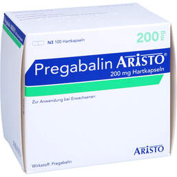 Abbildung: Pregabalin Aristo 200 mg Hartkapseln 100 St, Hartkapseln PZN 14041882