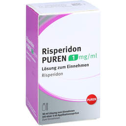 Abbildung: Risperidon Puren 1 mg / ml Lösung zum Einnehmen 30 ml, Lösung zum Einnehmen PZN 14043102