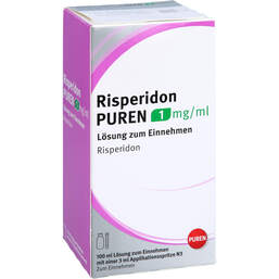 Abbildung: Risperidon Puren 1 mg / ml Lösung zum Einnehmen 100 ml, Lösung zum Einnehmen PZN 14043119