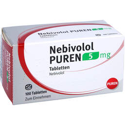 Abbildung: Nebivolol Puren 5 mg Tabletten 100 St, Tabletten PZN 14043384