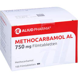 Abbildung: Methocarbamol AL 750 mg Filmtabletten 100 St, Filmtabletten PZN 14043651