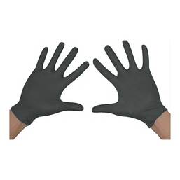 Abbildung: Handschuhe Einmal Nitril M schwarz 100 St, Handschuhe PZN 14046313