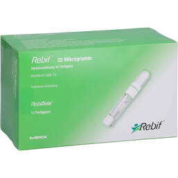 Abbildung: Rebif 22 Mikrogramm Injektionslösung in einem Fertigpen 12 St, Injektionslösung in einem Fertigpen PZN 14046402