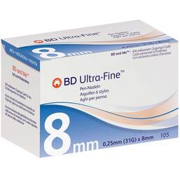 Abbildung: BD Ultra-Fine Pen-Nadeln 8 mm 31 G 105 St, Kanüle PZN 14046767